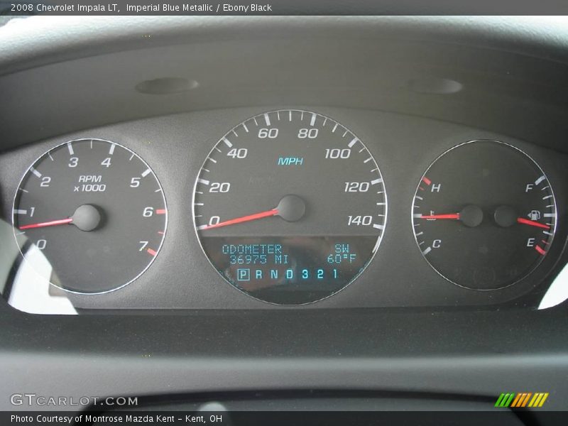 Imperial Blue Metallic / Ebony Black 2008 Chevrolet Impala LT