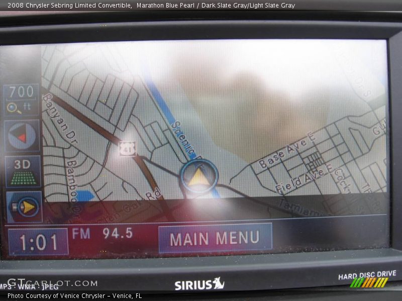 Marathon Blue Pearl / Dark Slate Gray/Light Slate Gray 2008 Chrysler Sebring Limited Convertible