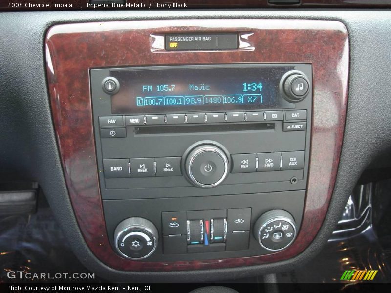 Imperial Blue Metallic / Ebony Black 2008 Chevrolet Impala LT