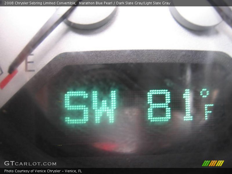 Marathon Blue Pearl / Dark Slate Gray/Light Slate Gray 2008 Chrysler Sebring Limited Convertible