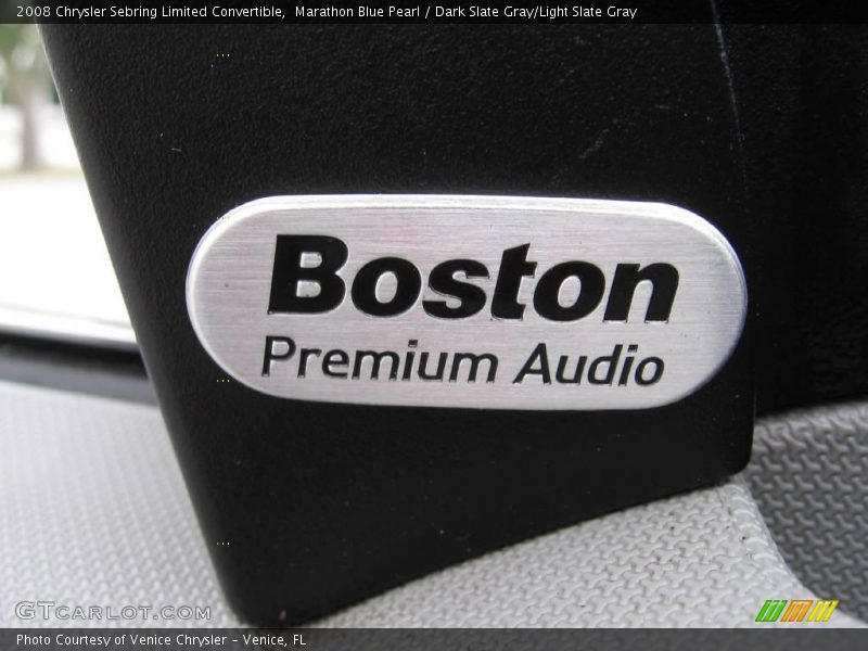 Marathon Blue Pearl / Dark Slate Gray/Light Slate Gray 2008 Chrysler Sebring Limited Convertible
