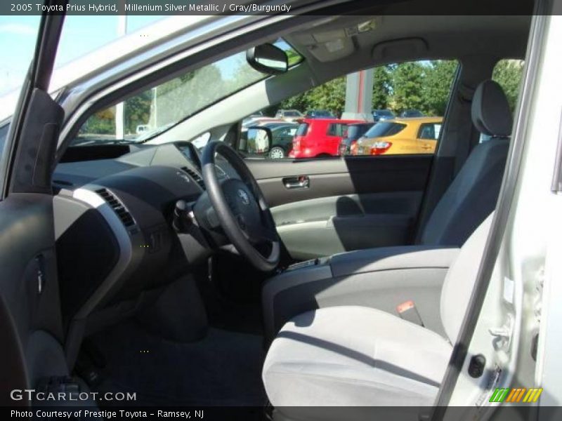 Millenium Silver Metallic / Gray/Burgundy 2005 Toyota Prius Hybrid