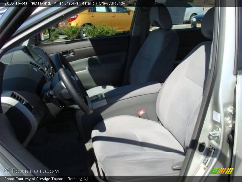 Millenium Silver Metallic / Gray/Burgundy 2005 Toyota Prius Hybrid