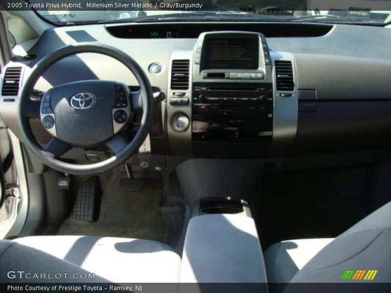 Millenium Silver Metallic / Gray/Burgundy 2005 Toyota Prius Hybrid