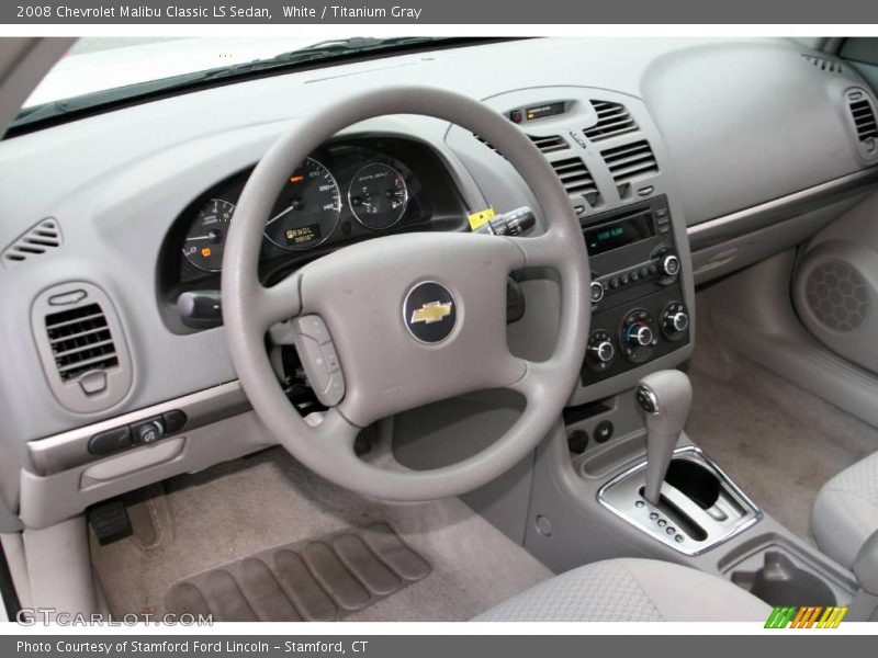 White / Titanium Gray 2008 Chevrolet Malibu Classic LS Sedan