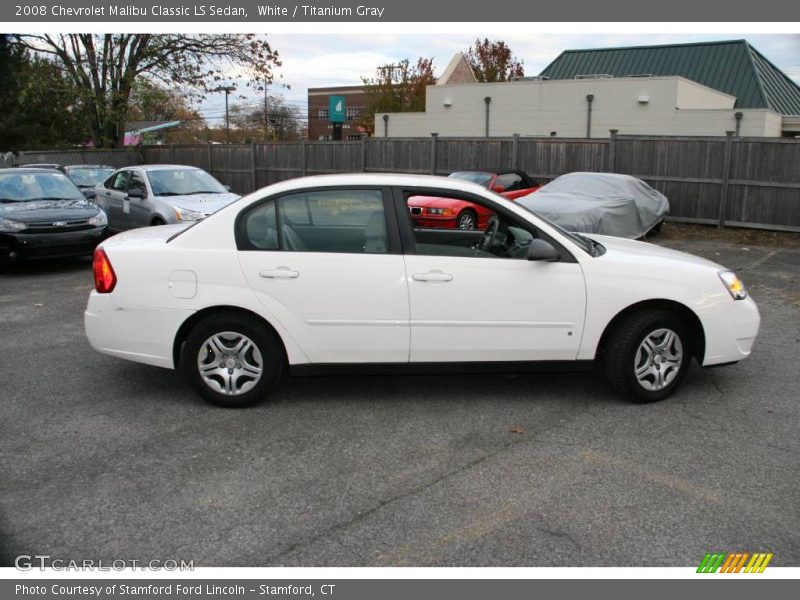 White / Titanium Gray 2008 Chevrolet Malibu Classic LS Sedan