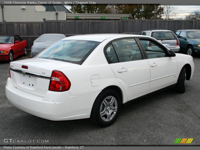 White / Titanium Gray 2008 Chevrolet Malibu Classic LS Sedan