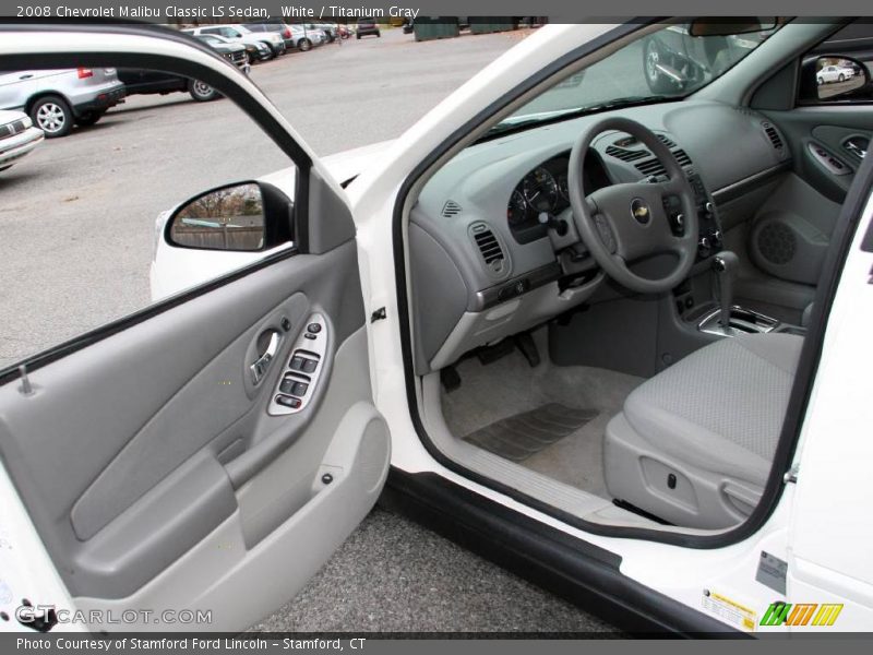 White / Titanium Gray 2008 Chevrolet Malibu Classic LS Sedan