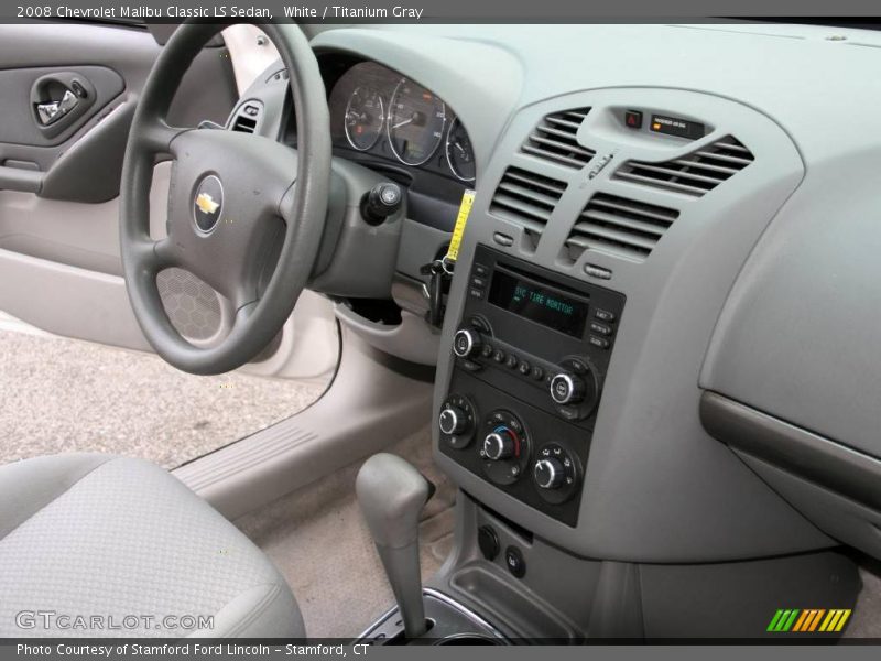 White / Titanium Gray 2008 Chevrolet Malibu Classic LS Sedan