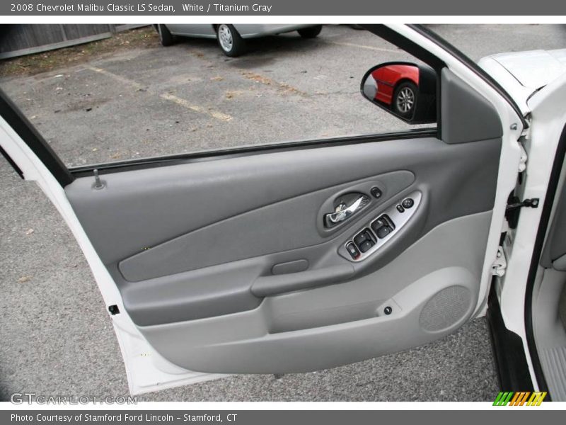 White / Titanium Gray 2008 Chevrolet Malibu Classic LS Sedan