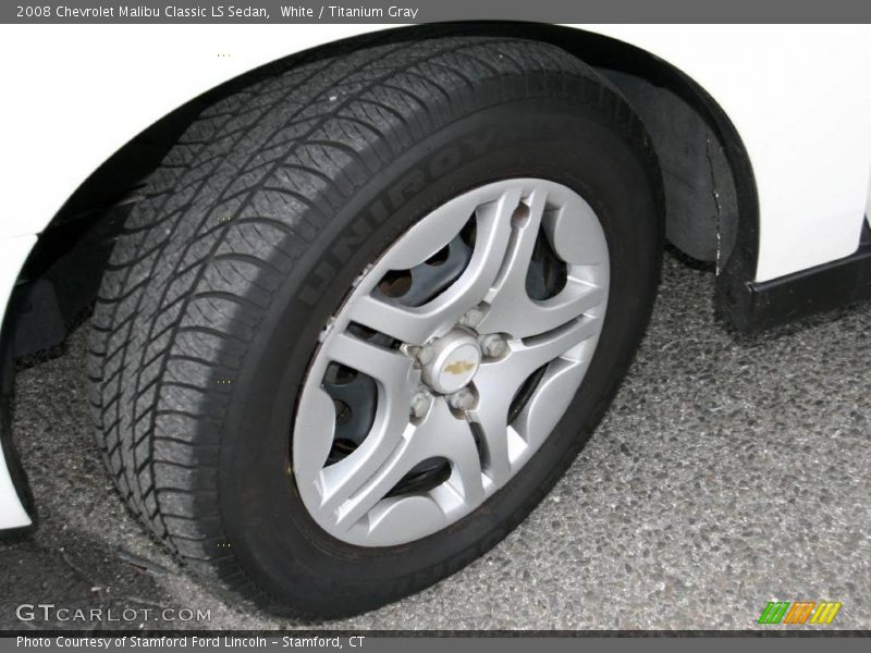 White / Titanium Gray 2008 Chevrolet Malibu Classic LS Sedan