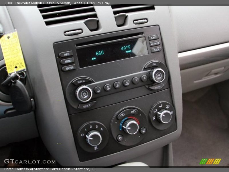 White / Titanium Gray 2008 Chevrolet Malibu Classic LS Sedan