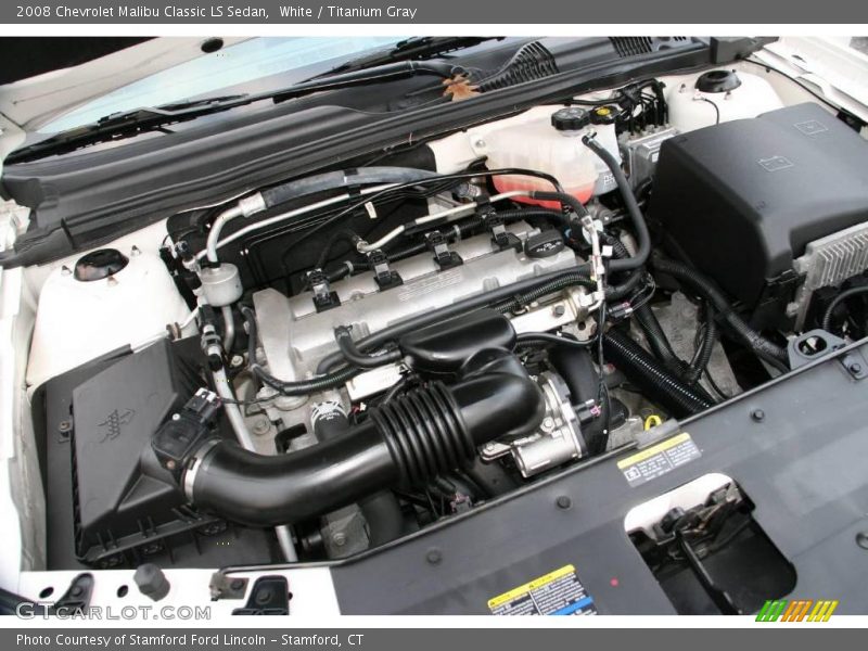 White / Titanium Gray 2008 Chevrolet Malibu Classic LS Sedan