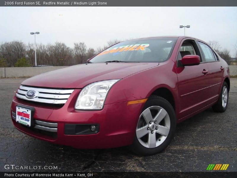 Redfire Metallic / Medium Light Stone 2006 Ford Fusion SE