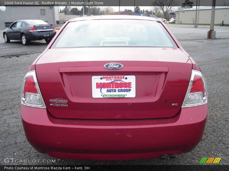Redfire Metallic / Medium Light Stone 2006 Ford Fusion SE
