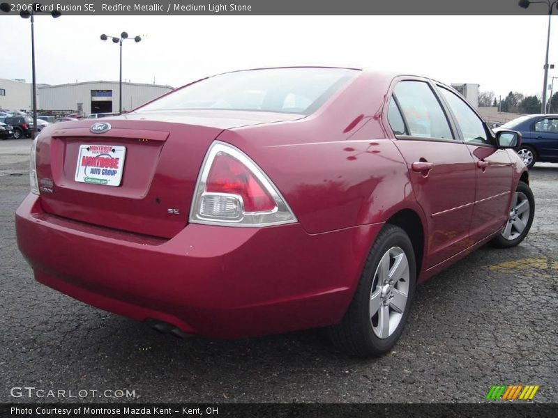 Redfire Metallic / Medium Light Stone 2006 Ford Fusion SE