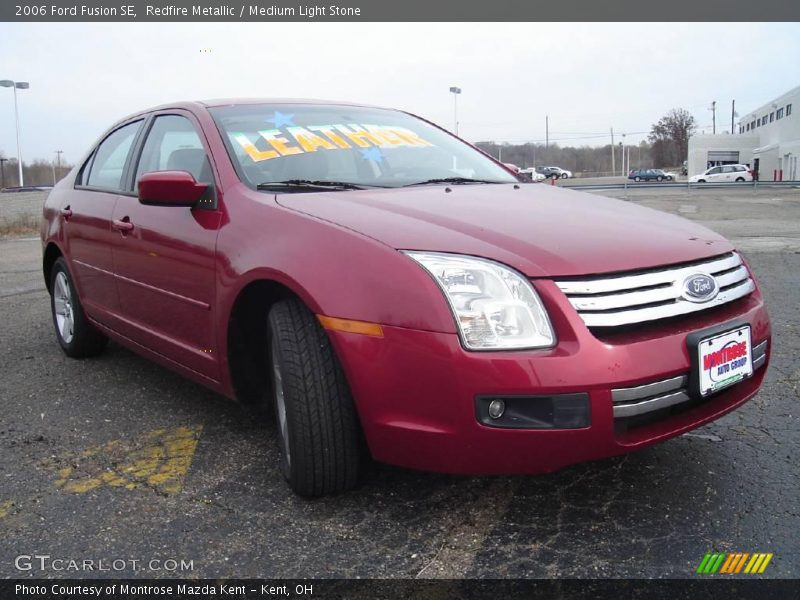 Redfire Metallic / Medium Light Stone 2006 Ford Fusion SE