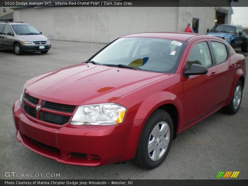 Inferno Red Crystal Pearl / Dark Slate Gray 2010 Dodge Avenger SXT