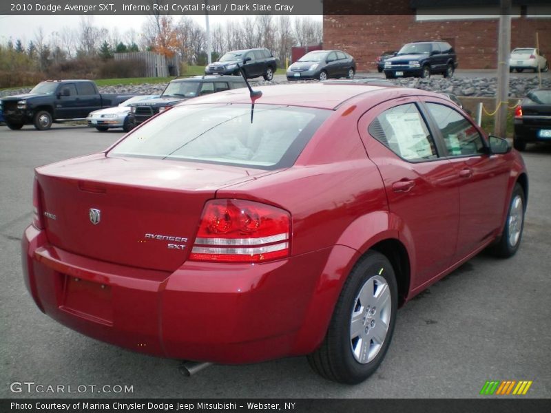 Inferno Red Crystal Pearl / Dark Slate Gray 2010 Dodge Avenger SXT