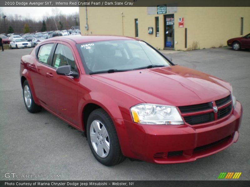 Inferno Red Crystal Pearl / Dark Slate Gray 2010 Dodge Avenger SXT