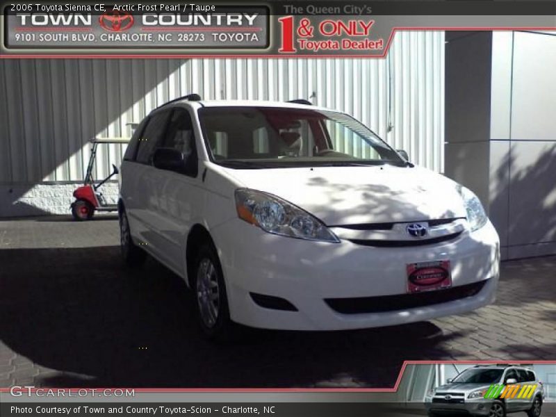 Arctic Frost Pearl / Taupe 2006 Toyota Sienna CE