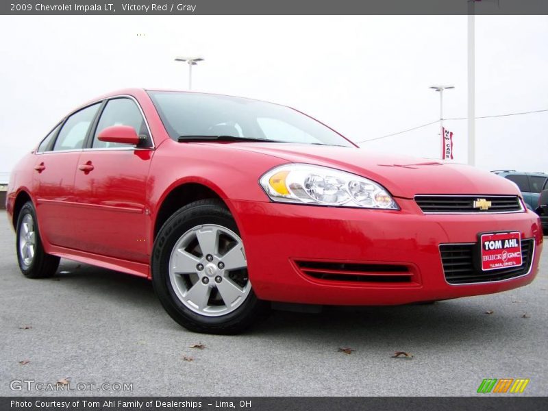 Victory Red / Gray 2009 Chevrolet Impala LT