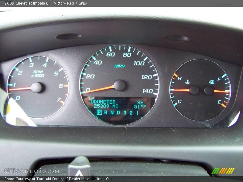 Victory Red / Gray 2009 Chevrolet Impala LT