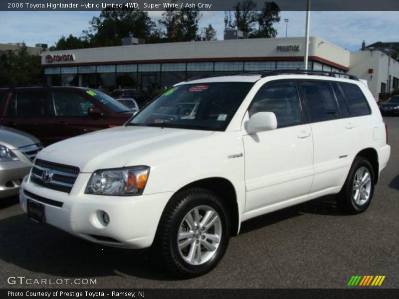 Super White / Ash Gray 2006 Toyota Highlander Hybrid Limited 4WD