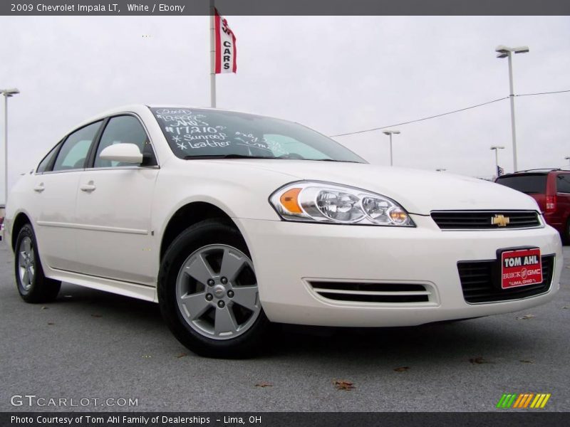 White / Ebony 2009 Chevrolet Impala LT