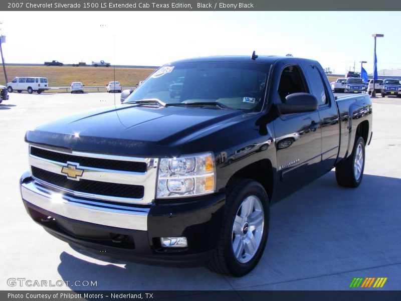 Black / Ebony Black 2007 Chevrolet Silverado 1500 LS Extended Cab Texas Edition