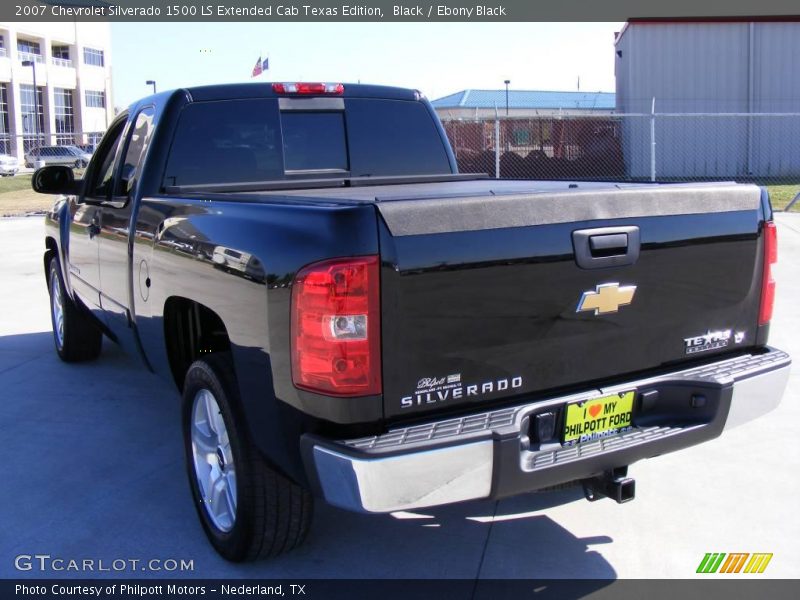 Black / Ebony Black 2007 Chevrolet Silverado 1500 LS Extended Cab Texas Edition