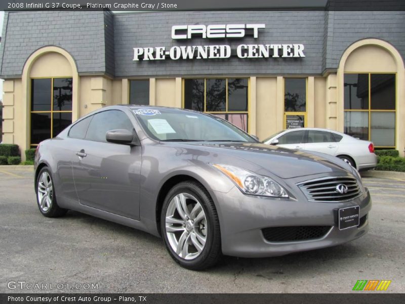Platinum Graphite Gray / Stone 2008 Infiniti G 37 Coupe