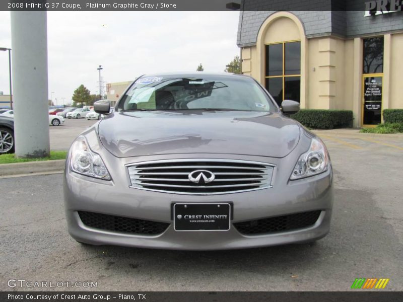 Platinum Graphite Gray / Stone 2008 Infiniti G 37 Coupe