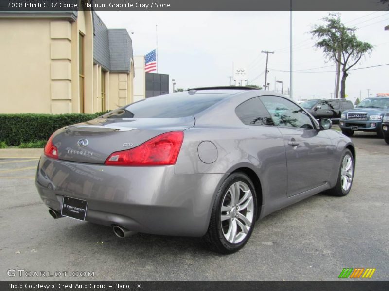 Platinum Graphite Gray / Stone 2008 Infiniti G 37 Coupe