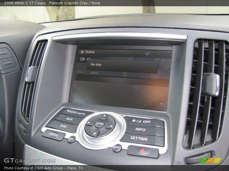 Platinum Graphite Gray / Stone 2008 Infiniti G 37 Coupe
