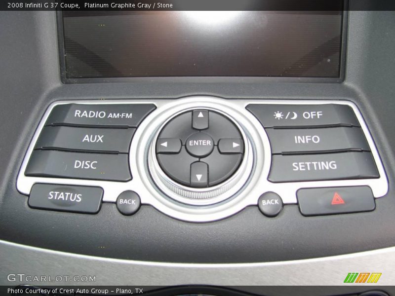 Platinum Graphite Gray / Stone 2008 Infiniti G 37 Coupe