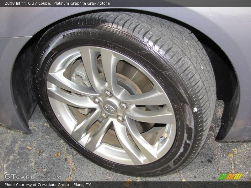 Platinum Graphite Gray / Stone 2008 Infiniti G 37 Coupe