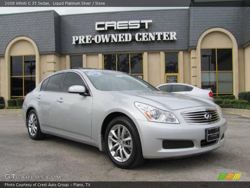 Liquid Platinum Silver / Stone 2008 Infiniti G 35 Sedan