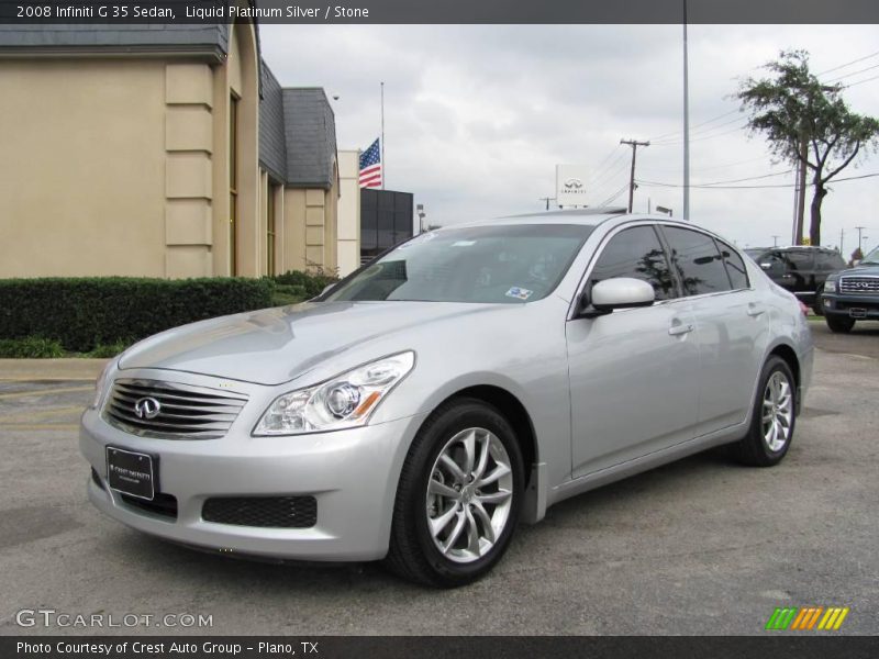 Liquid Platinum Silver / Stone 2008 Infiniti G 35 Sedan