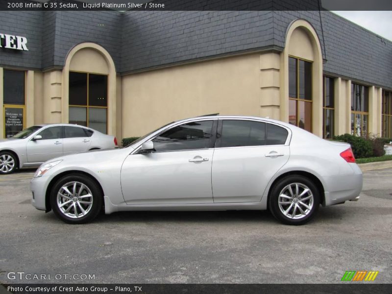 Liquid Platinum Silver / Stone 2008 Infiniti G 35 Sedan