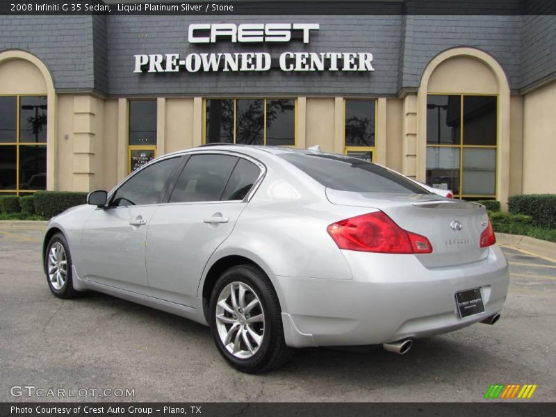 Liquid Platinum Silver / Stone 2008 Infiniti G 35 Sedan