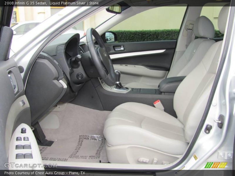 Liquid Platinum Silver / Stone 2008 Infiniti G 35 Sedan