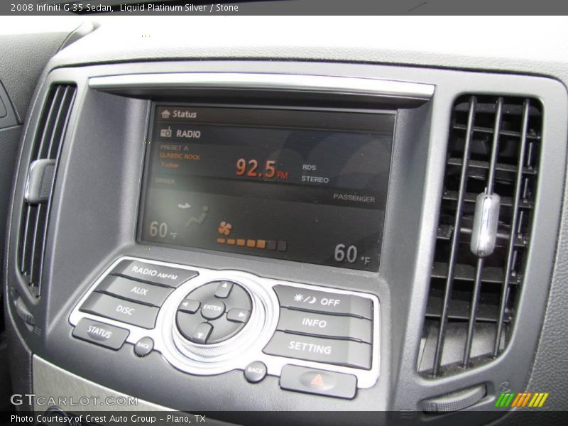 Liquid Platinum Silver / Stone 2008 Infiniti G 35 Sedan