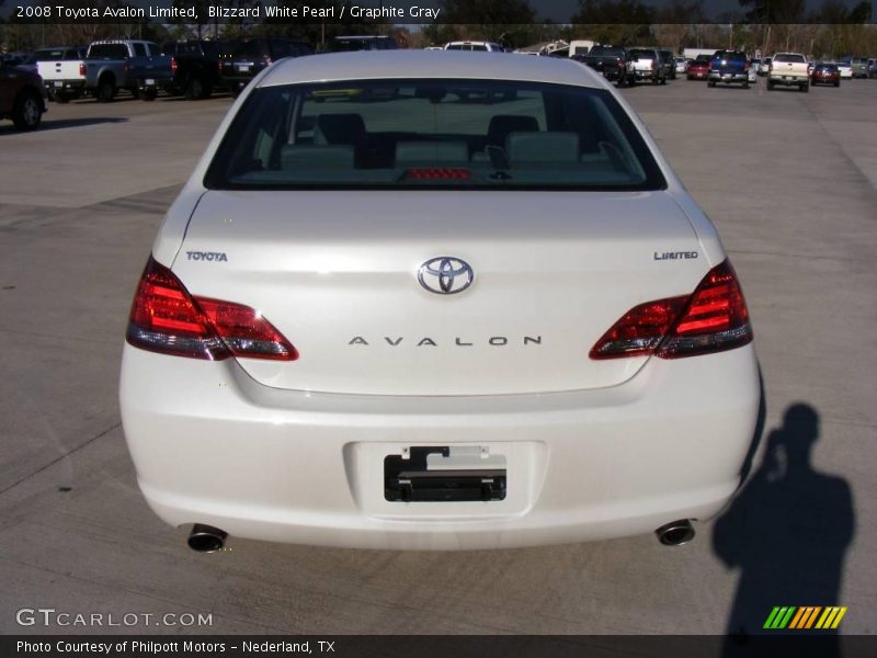 Blizzard White Pearl / Graphite Gray 2008 Toyota Avalon Limited