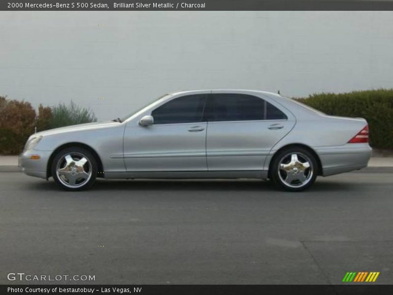 Brilliant Silver Metallic / Charcoal 2000 Mercedes-Benz S 500 Sedan