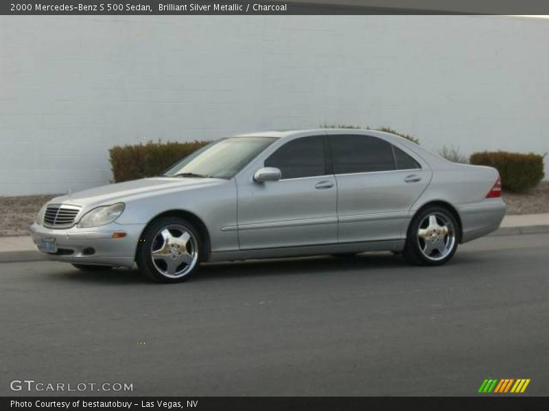 Brilliant Silver Metallic / Charcoal 2000 Mercedes-Benz S 500 Sedan