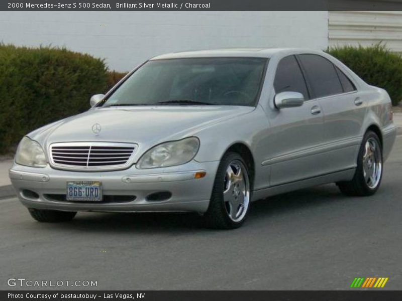 Brilliant Silver Metallic / Charcoal 2000 Mercedes-Benz S 500 Sedan