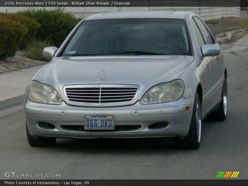 Brilliant Silver Metallic / Charcoal 2000 Mercedes-Benz S 500 Sedan