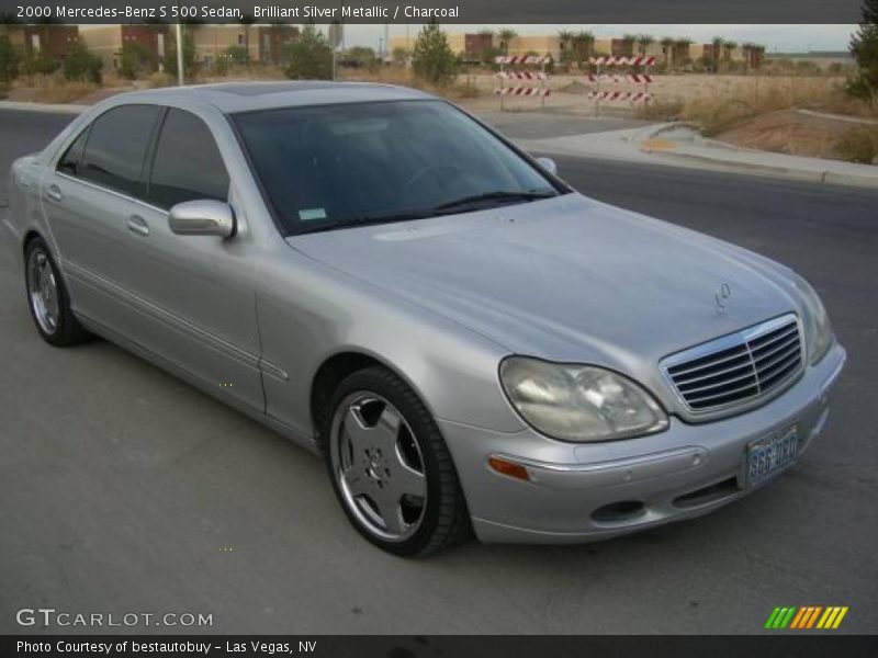 Brilliant Silver Metallic / Charcoal 2000 Mercedes-Benz S 500 Sedan
