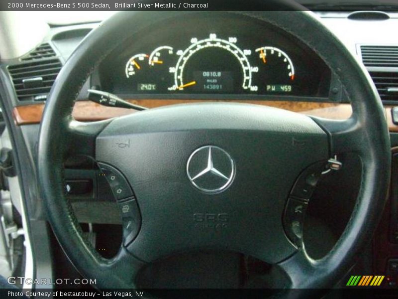 Brilliant Silver Metallic / Charcoal 2000 Mercedes-Benz S 500 Sedan